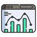 Analisis En Linea Grafico En Linea Grafico En Linea Icono