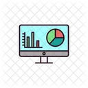 Analisis En Linea Grafico En Linea Grafico Icono