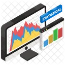 Analisis De Datos Visualizacion De Datos Grafico En Linea Icono