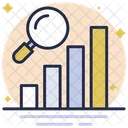 Analisis Grafico Crecimiento De Busqueda Grafico De Barras Icono