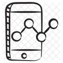 Analisis Movil Analisis De Datos Grafico De Polilineas Icono