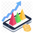 Datos En Linea Analisis De Datos Grafico Triangular Icono