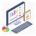 Estadisticas Web Infografia Web Datos En Linea Icono