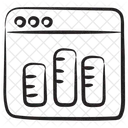 Analisis Web Datos En Linea Grafico De Barras Icono