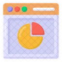 Analisis De Datos Analisis Web Grafico De Negocios En Linea Icono