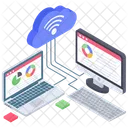 Analisis Web En Linea Analisis De Datos Analisis De Datos En La Nube Icono