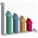 Analises Grafico De Barras Crescimento Do Negocio Ícone