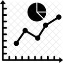 Analise Diagrama Grafico De Linhas Ícone