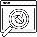 Analyse Antivirus Recherche Bug Icône