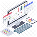 Analyse Commerciale En Ligne Analyse Web Analyse Commerciale Icône