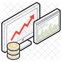 Analyse En Ligne Croissance De Lentreprise Analyse De Donnees Icône