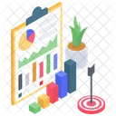 Analyses Commerciales Statistiques Infographie Commerciale Icône