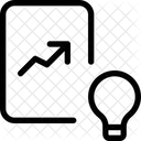 Liniendiagramm Papier Lampe Icon