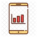 Analyse Mobile Mobile Graphique A Barres Icône