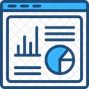 Web Analytics Analyses Statistiques Icône