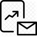 Liniendiagramm Papiernachricht Symbol