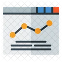 Analyse Analyse En Ligne Graphique De Croissance Icône