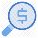 Magnifying Glass Currency Analysis Icon