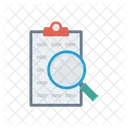 Analysis Search Clipboard Icon