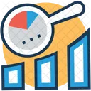 Analysis Graph Magnifier Icon