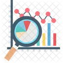 Analysis Graph Magnifying Analytics Icon