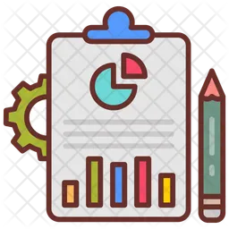 Analysis process Icon - Download in Colored Outline Style