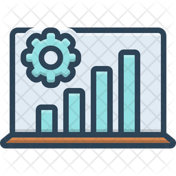 Analysis Process Icon - Download in Colored Outline Style