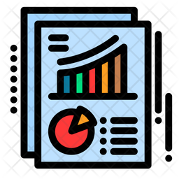 Analysis Report Icon - Download in Colored Outline Style