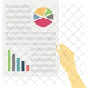 Analytic Bar Graph Documents Icon