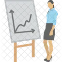 Analyst Graph Whiteboard Icon