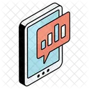 Analytical Chat Analytical Message Analytical Communication Icon