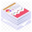 Analytics Papers Business Documents Business Reports Icon