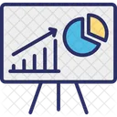 Analytical Presentation Graphical Report Market Analysis Icon