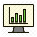Business Data Analytics Monitor Icon