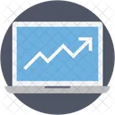 Analytics Stats Laptop Icon