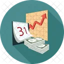Analytics Calendar Dollars Icon