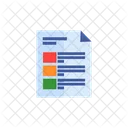 Analytics chart report paper document  Icon
