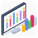 Analytics Display  Icon