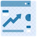 Analytics Growth Website Up Icon