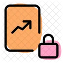 Analytics Report Lock Analytics Lock Growth Icon