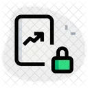 Analytics Report Lock Analytics Lock Growth Icon