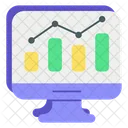 AnalyticsEstatística, negócios, gráfico de barras, interface do usuário, lucro, SEO e web  Ícone