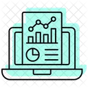 Analytics Farbe Schatten Dunne Linie Symbol Symbol