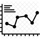 Analytik Datenvisualisierung Liniendiagramm Symbol