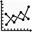 Analytik Datenvisualisierung Liniendiagramm Symbol