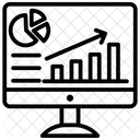 Analytisches Web Liniensymbol Symbol