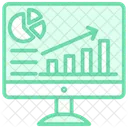 Analytisches Web Duotone Liniensymbol Symbol