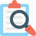 Analyze Magnifier Clipboard Icon