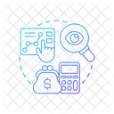 Analyzing current costs  Icon