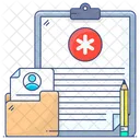 Medical Folder Anamnesis Medical File Icône